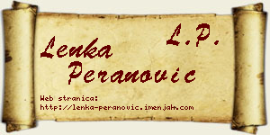 Lenka Peranović vizit kartica